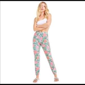 Wildfox Island Holiday Knox Floral Jogger Pants Size Small
